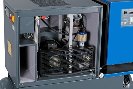 Компрессор винтовой, 11 кВт, 10 бар, 1400 л/мин, ресивер 500 л, осушитель