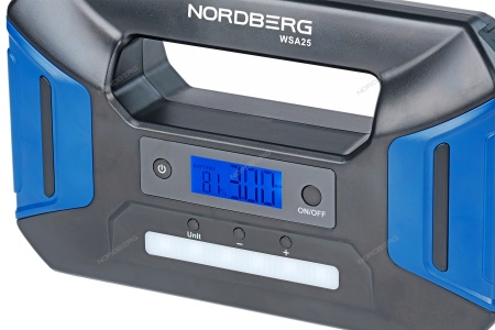 Пусковое портативное устройство 5/12/15 В с компрессором, 25 А·ч