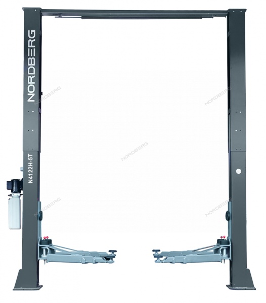 Подъемник двухстоечный 5 т, верхняя синхронизация, 380 В, синий