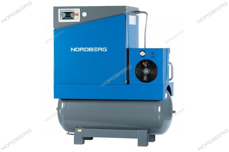 Компрессор винтовой, 15 кВт, 1910 л/мин, 10 бар, ресивер 500 л, осушитель