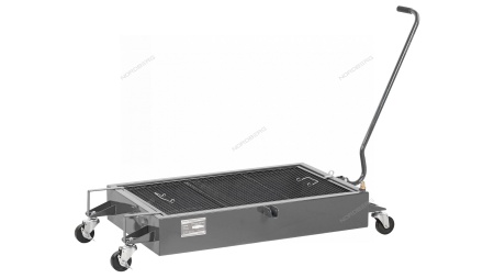 Емкость для сбора масла на колесах, 58 л, серая