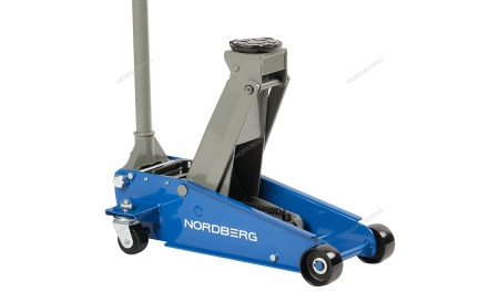 Домкрат подкатной 3 т с резиновой насадкой, быстрый подъем