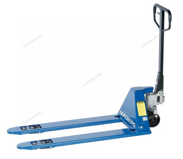 Тележка складская гидравлическая с низким подхватом 1,5 т, с ПУ колесами