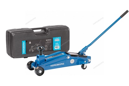 Домкрат подкатной для автолюбителя в кейсе, 3 т