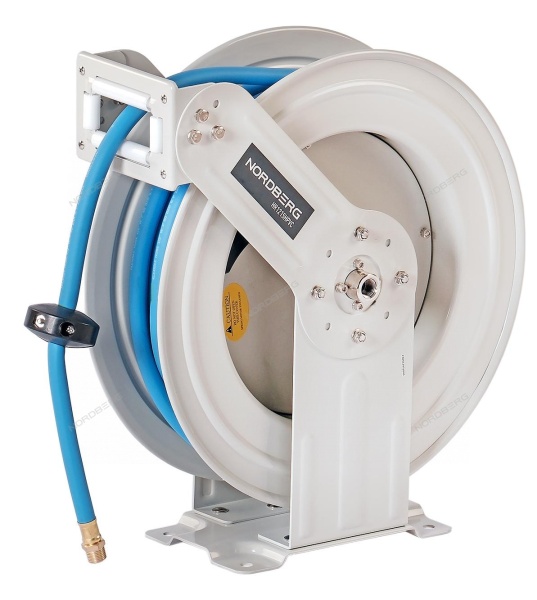 Шланг воздушный с двойным армированием на стальной катушке, гибридный ПВХ диам. 12,5х19 мм, 15 м