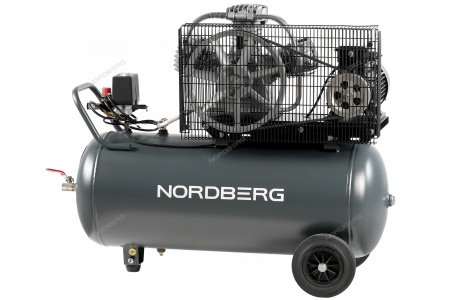 Компрессор поршневой с ременной передачей, 380 В, ресивер 100 л, 580 л/мин