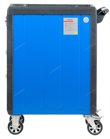 Тележка инструментальная, 6 выдвижных ящиков, с системой защиты от опрокидывания, синяя