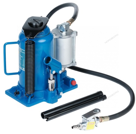 Домкрат бутылочный пневмогидравлический, 20 т