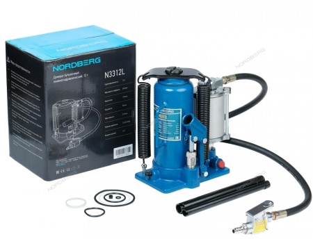 Домкрат бутылочный 12т пневмогидравлический