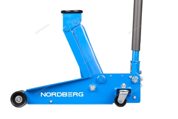 Домкрат подкатной 3 т с резиновой насадкой, быстрый подъем