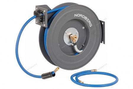 Шланг воздушный на стальной катушке, гибридный ПВХ диам. 10х15 мм, 20 м