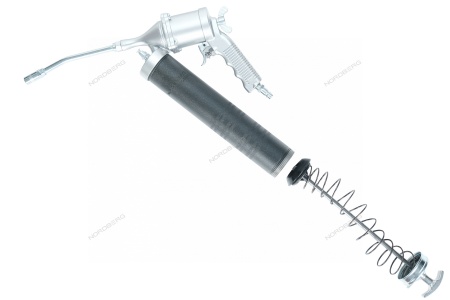 Шприц плунжерный пневматический для густой смазки, с поворотом рукоятки, 400 мл