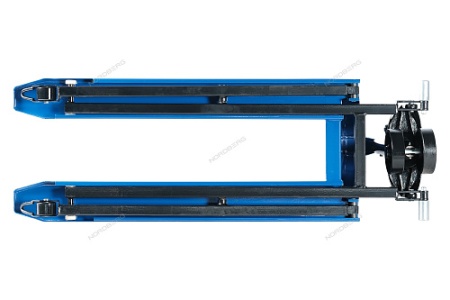 Тележка складская гидравлическая ножничная 1 т, с ПУ колесами