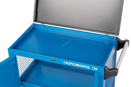 Тележка инструментальная, 3 полки с дверцами