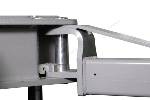 Подъемник двухстоечный 5 т, нижняя синхронизация, с электростопорами, 380 В, серый