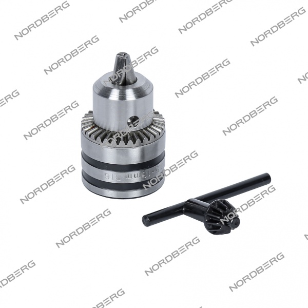 Патрон сверлильный с ключом для сверлильного станка ND1352