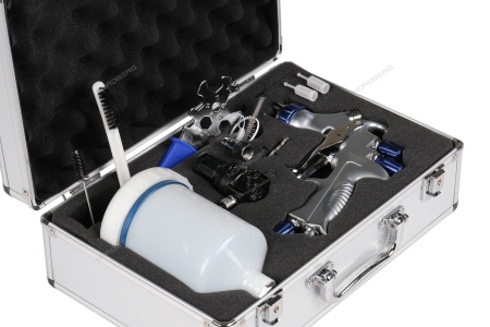 Краскопульт LVMP с верхним бачком, сопло 1,3 мм, алюминиевый кейс