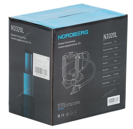 Домкрат бутылочный 20т пневмогидравлический