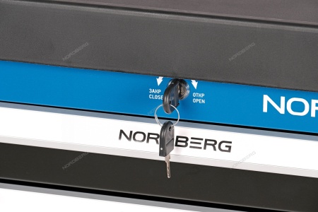 Тележка инструментальная, 2 выдвижных ящика, 2 полки с дверцами