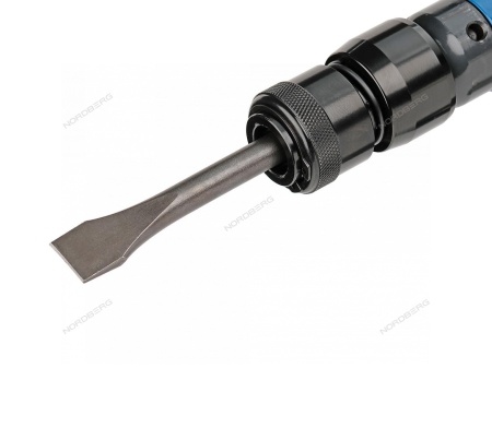 Пневмозубило усиленное 234 мм, с комплектом насадок и быстросъемным держателем в кейсе, 20 предметов