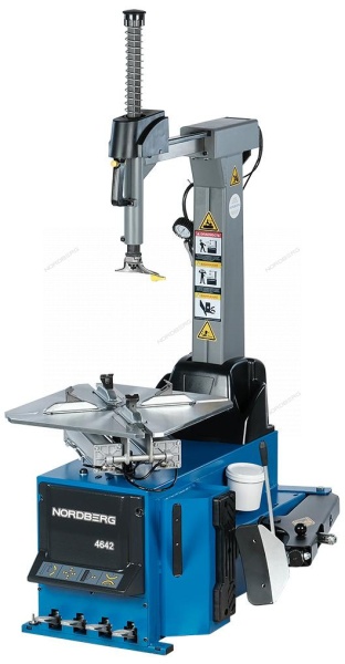 Станок шиномонтажный 380V автомат, 2х скоростн, зажимы 14-27", синий