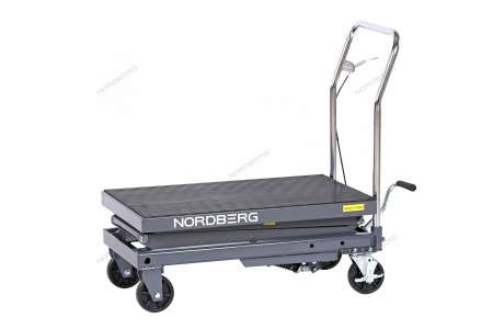 Стол подъемный гидравлический, 300 кг, двойные ножницы, серый