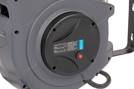 Удлинитель электрический на инерционной катушке, 15+1 м, 3 х 2,5 кв мм