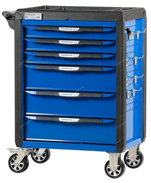 Тележка инструментальная с системой защиты от опрокидывания (серая)