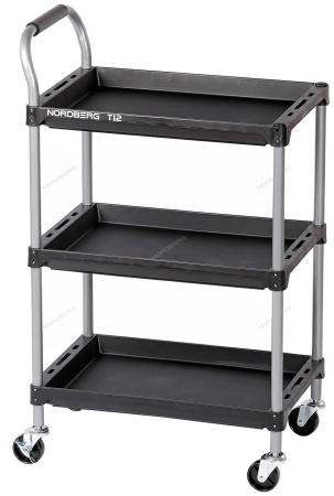 Тележка инструментальная, 3 пластиковые полки