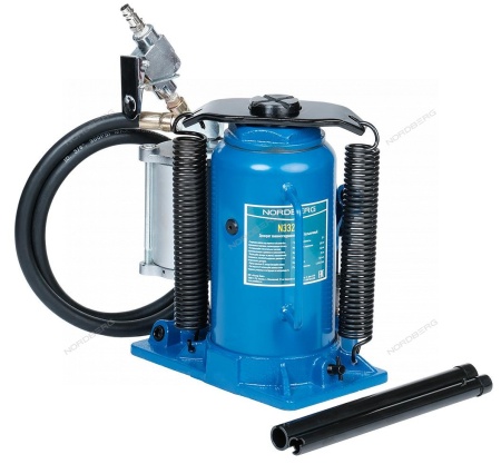 Домкрат бутылочный пневмогидравлический, 20 т