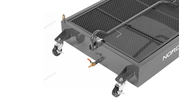 Емкость для сбора масла на колесах, 95 л, серая