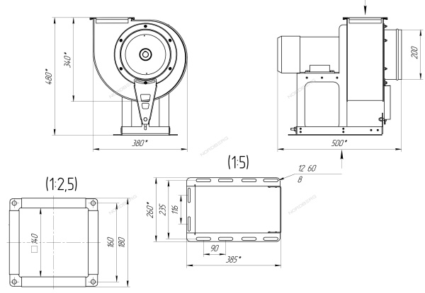 Вентилятор для удаления выхлопных газов