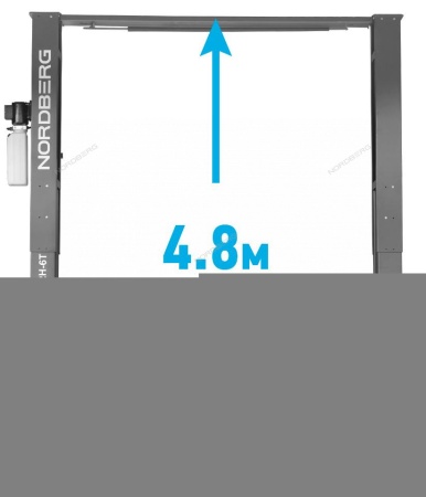 Подъемник двухстоечный 6 т, верхняя синхронизация, 380 В, серый