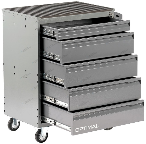 Тележка инструментальная, 5 выдвижных ящиков /OPTIMAL-NT115/