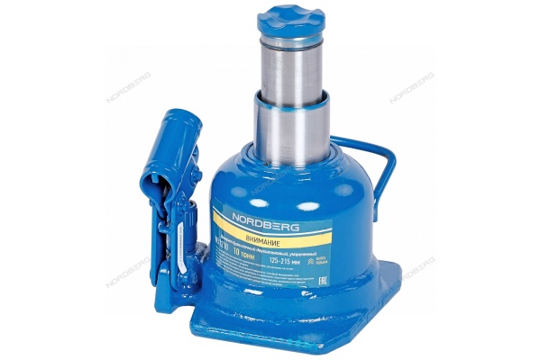 Домкрат бутылочный двухштоковый, укороченный, 10 т