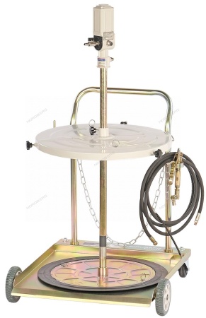 Установка пневматическая для раздачи густой смазки из бочек до 200 л, с тележкой