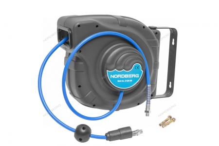 Шланг воздушный на катушке, ПУ, диам. 8x12 мм 25+1 м, серый корпус