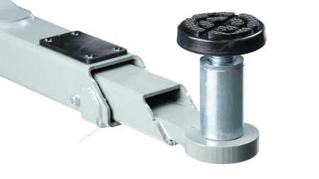 Подъемник двухстоечный 4 т, верхняя синхронизация, с электростопорами, H=3,6 м, 380 В, синий