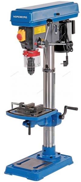 Станок сверлильный с тисками, 600 Вт, 16 мм, 12 скоростей