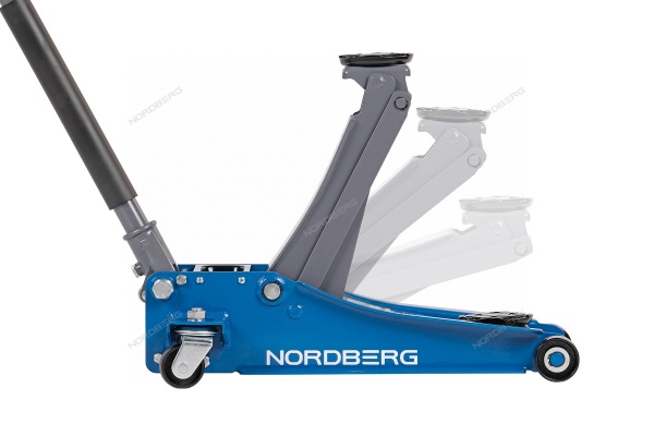 Домкрат подкатной 2,5 т с резиновой насадкой