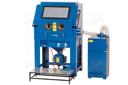 Камера пескоструйная с напорной системой подачи абразива и циклонной фильтрацией