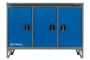 Верстак слесарный трехтумбовый, 3 синие створки (RAL 7012/5005)