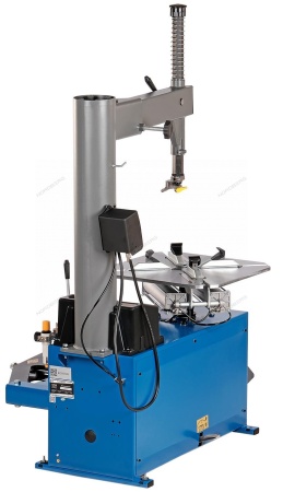 Станок шиномонтажный полуавтомат, односкоростной, стол с накладками, 220 В, синий