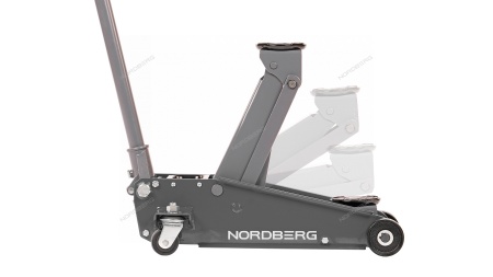 Домкрат подкатной 3 т с резиновой насадкой, быстрый подъем