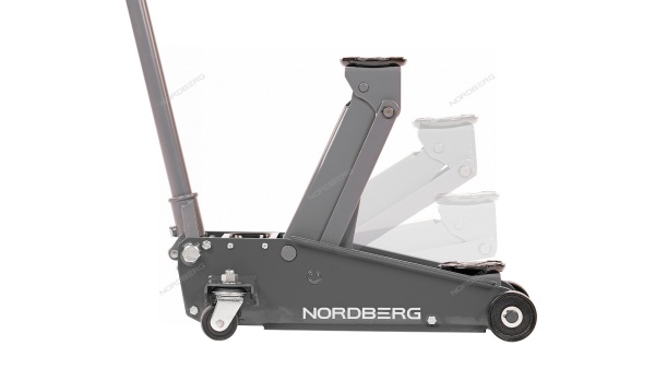 Домкрат подкатной 3 т с резиновой насадкой, быстрый подъем