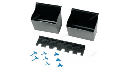 Тележка инструментальная, 3 пластиковые полки, синяя