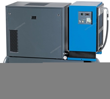 Компрессор винтовой, 11 кВт, 10 бар, 1400 л/мин, ресивер 500 л, осушитель
