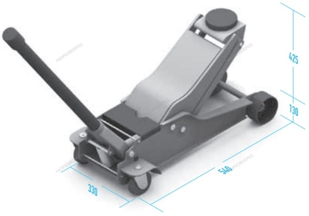 Домкрат подкатной 2,5 тонн