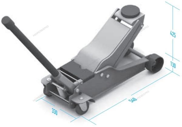 Домкрат подкатной 2,5 тонн