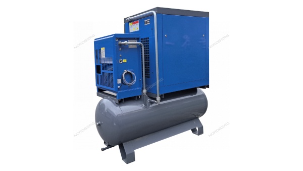 Компрессор винтовой, 11 кВт, 10 бар, 1550 л/мин, ресивер 410 л, осушитель